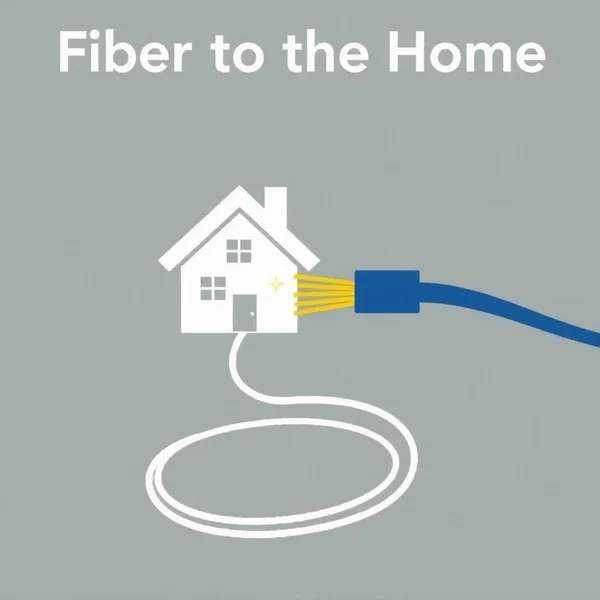 Diagram illustrating an FTTH (Fiber to the Home) connection