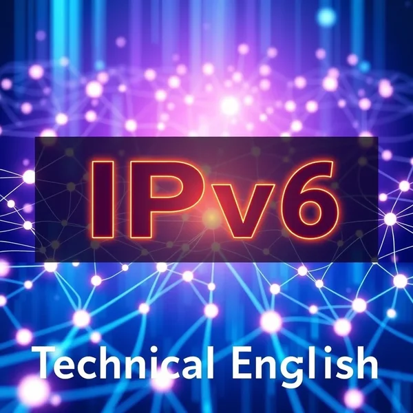 Image: A futuristic network graphic with "Understanding IPv6" text overlay