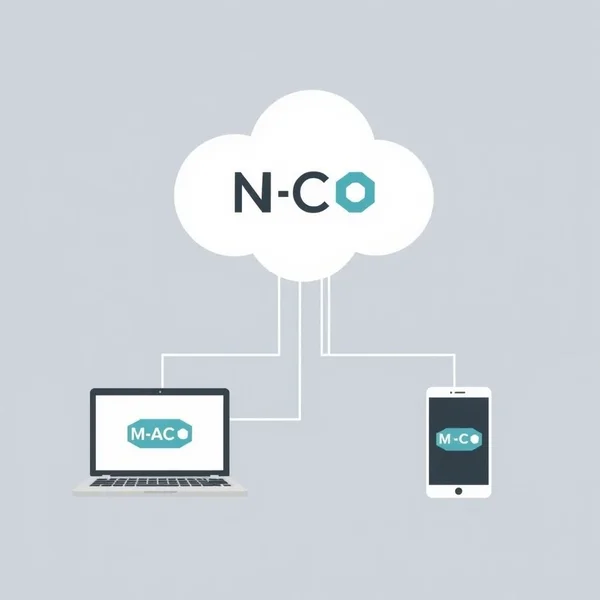 Illustration showing the role of a MAC address in network communication