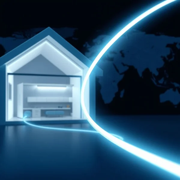 Diagramme illustrant une connexion FTTH (Fiber to the Home)