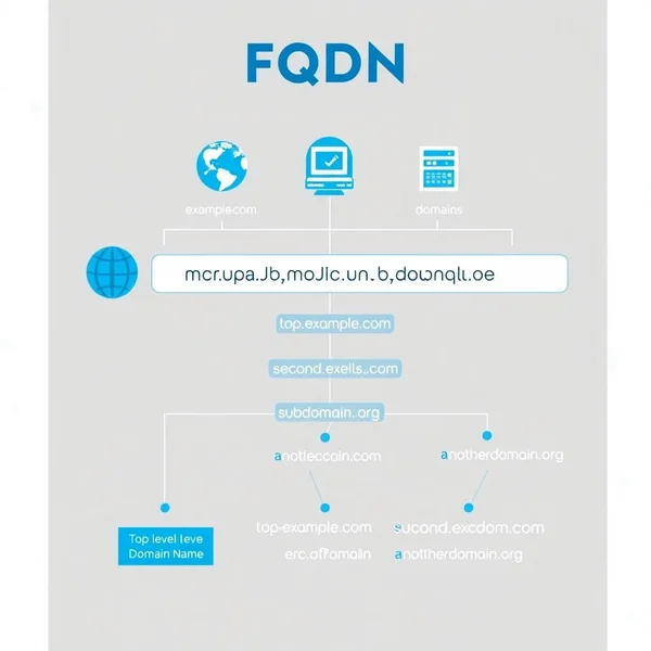 Representasi visual struktur FQDN untuk membantu pemahaman FQDN