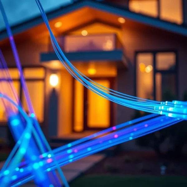 Diagramma che illustra una connessione FTTH (Fiber to the Home)