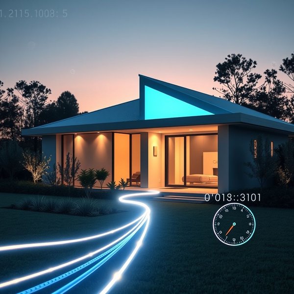 مخطط يوضح اتصال FTTH (الألياف إلى المنزل)