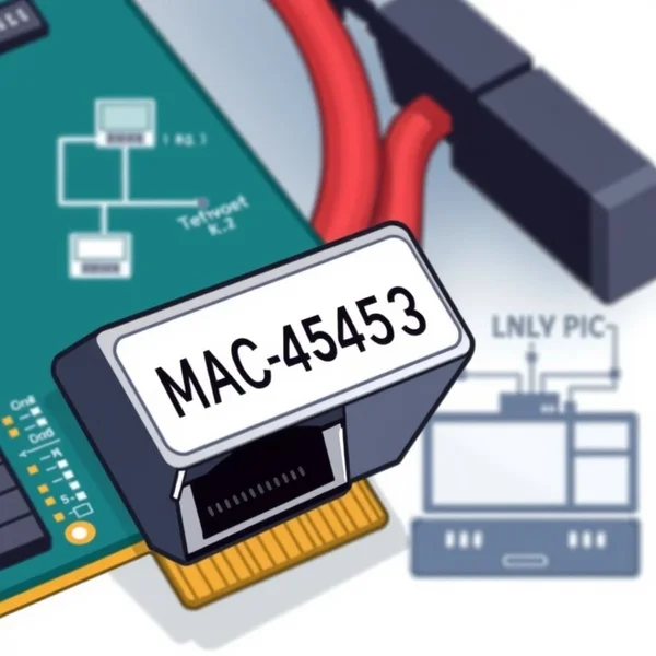 Illustration showing the role of a MAC address in network communication
