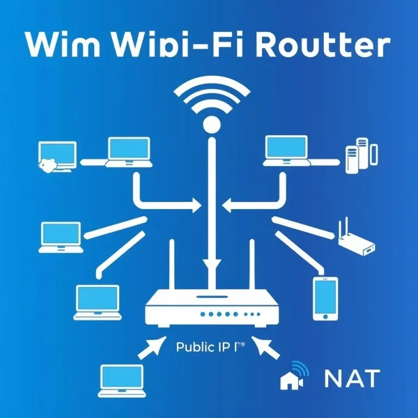 Diagram yang menjelaskan cara kerja NAT (Network Address Translation)