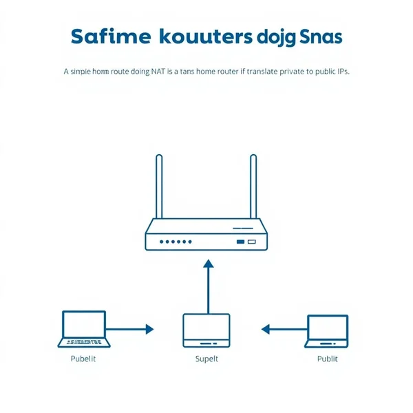 Diagram die uitlegt hoe NAT (Network Address Translation) werkt