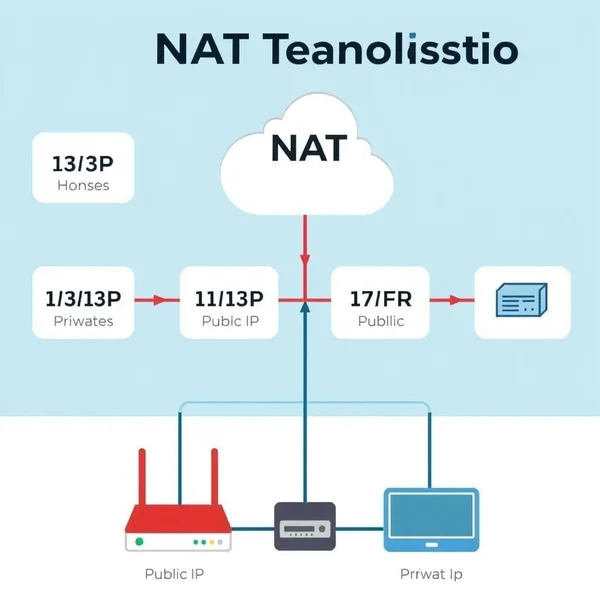 Diagram explaining how NAT (Network Address Translation) works