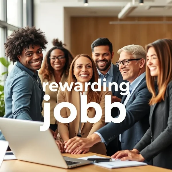 Imagen que muestra a alguien feliz en su rewarding job