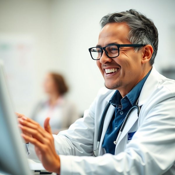 Image showing someone happy at their rewarding job
