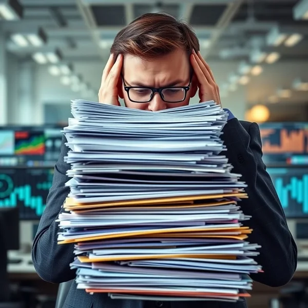 Een illustratie van een persoon die meerdere taken managet, wat een demanding job vertegenwoordigt.