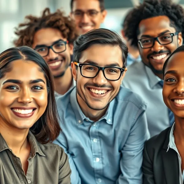Afbeelding van iemand die blij is met zijn rewarding job