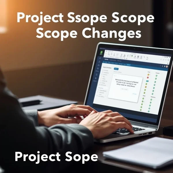 Gambar Email Scope Change Announcement sedang ditulis