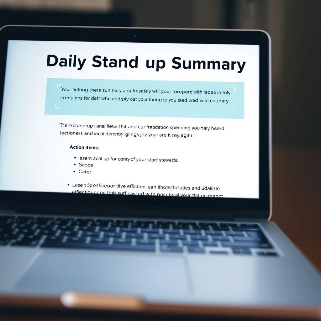 Comment Rédiger un E-mail de Daily Stand-up Summary Efficace