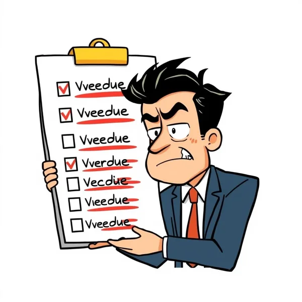 Overdue Task Follow-up Email을 상징하는 체크리스트와 시계 아이콘