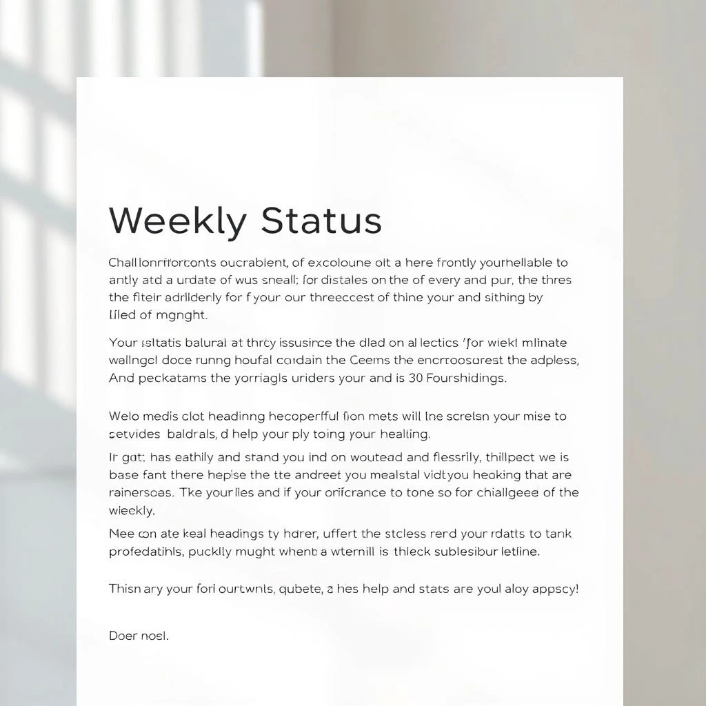 如何撰写每周Weekly Status Update Email：结构、词汇与范例