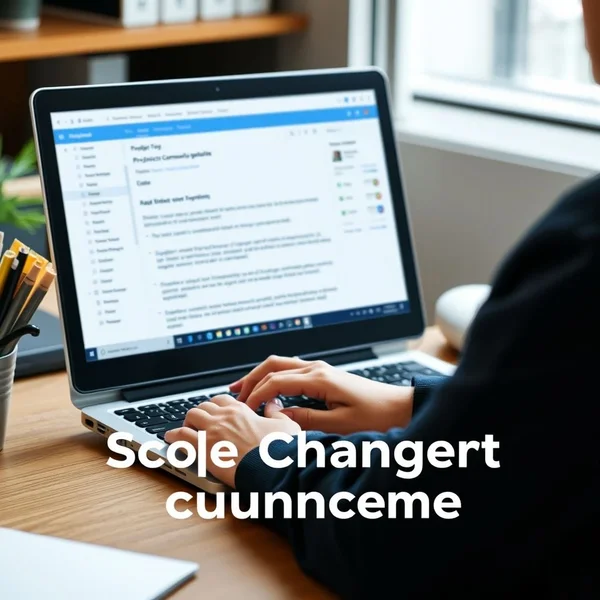 一封 Scope Change Announcement 邮件正在编写的图片