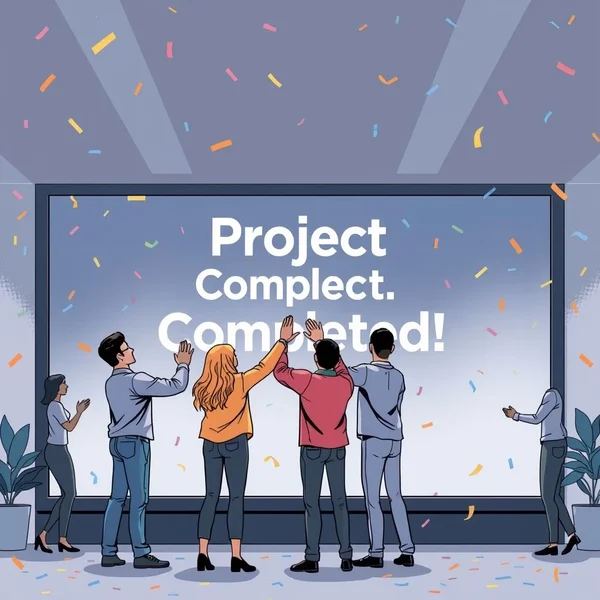 Image of a Project Completion Announcement Email