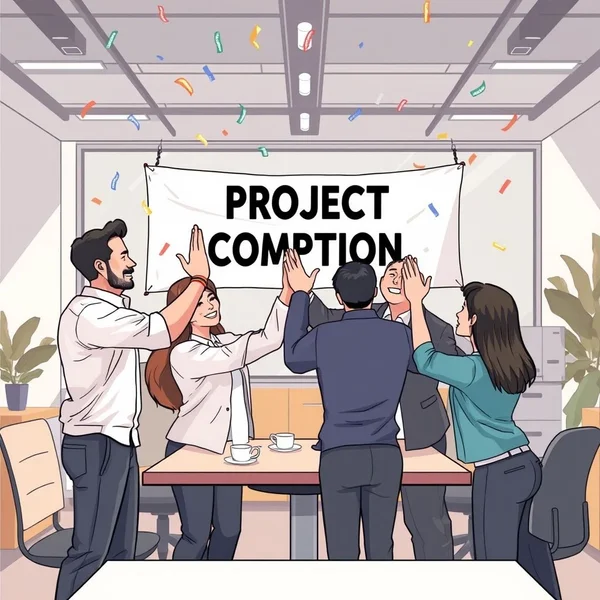Image of a Project Completion Announcement Email