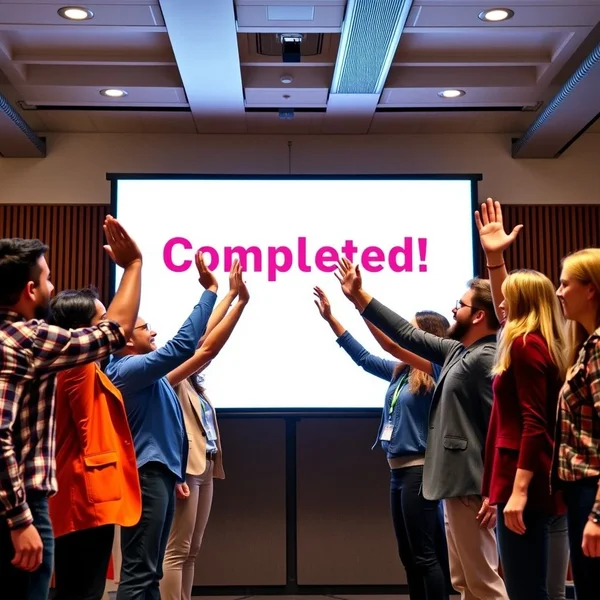 Image of a Project Completion Announcement Email