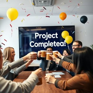Project Completion Announcementメールの書き方：構成、語彙、例文