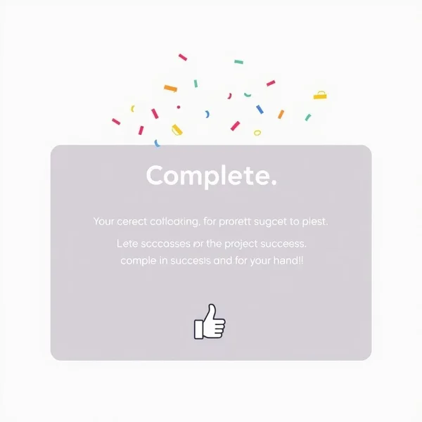 Image of a Project Completion Announcement Email