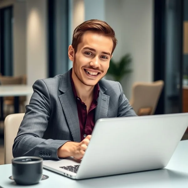 Hình ảnh một Email Resignation chuyên nghiệp đang được viết trên laptop