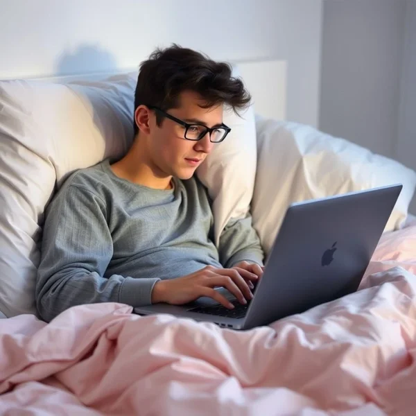 Een professionele Sick Day Notification Email wordt geschreven op een laptop