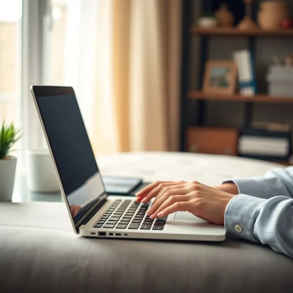 A professional Sick Day Notification Email being written on a laptop