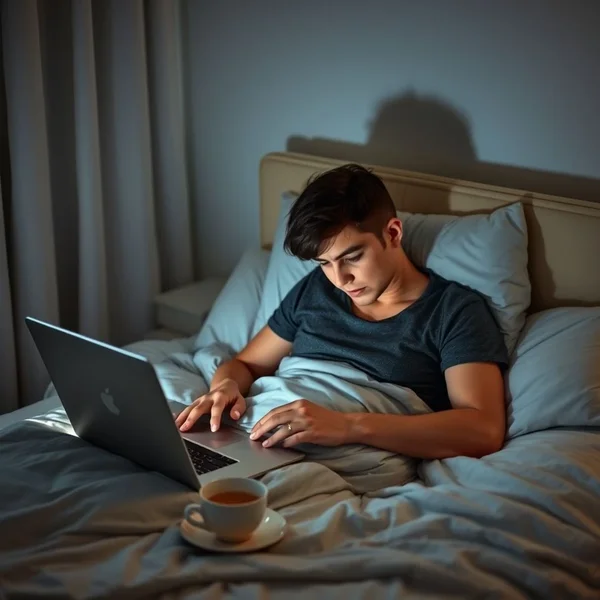 A professional Sick Day Notification Email being written on a laptop