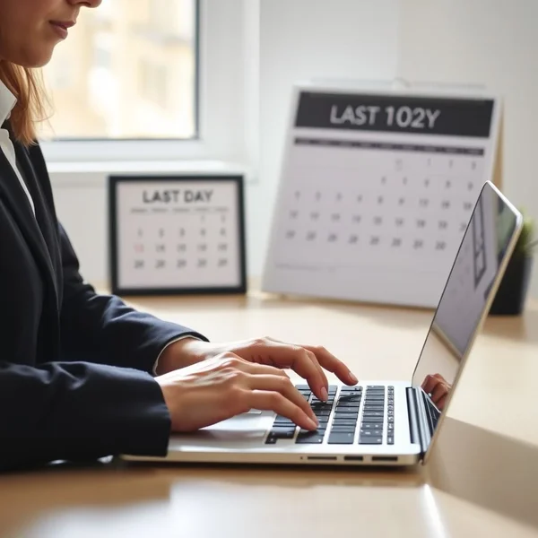 Image of a professional Resignation Email being written on a laptop
