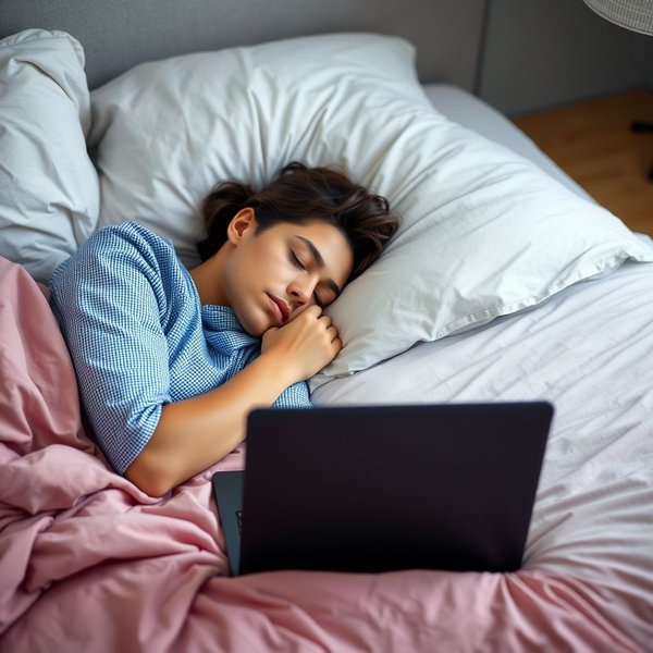 A professional Sick Day Notification Email being written on a laptop