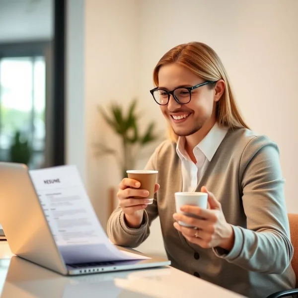 A person writing a professional Employee Referral Email on a laptop
