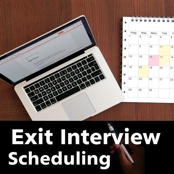 Une image montrant un calendrier et une icône d'email, symbolisant un email de planification d’Exit Interview Scheduling