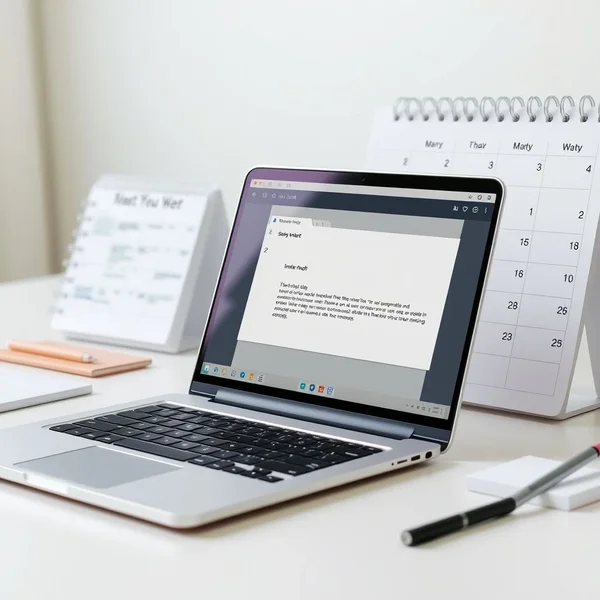 Uma imagem mostrando um calendário e um ícone de e-mail, simbolizando um E-mail de Agendamento de Exit Interview Scheduling