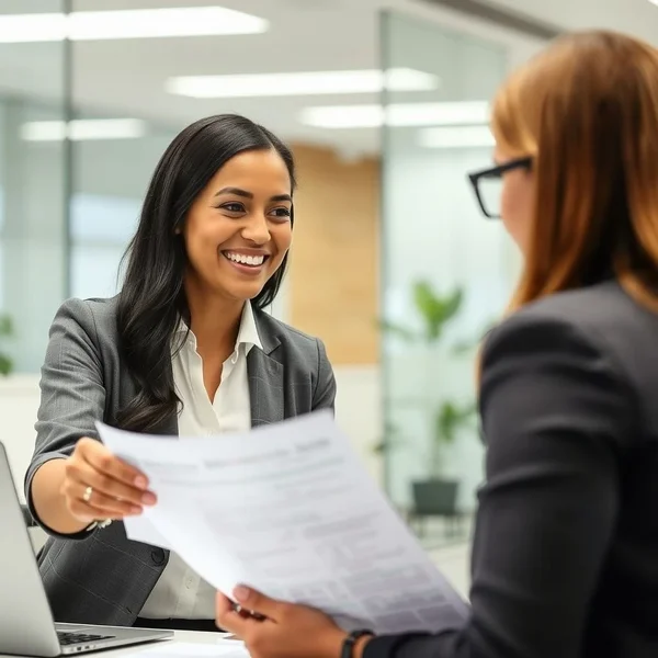 A person looking at a benefits document while writing a Benefits Inquiry Email