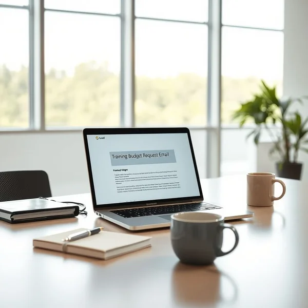 Een illustratie die laat zien hoe je een Training Budget Request Email schrijft