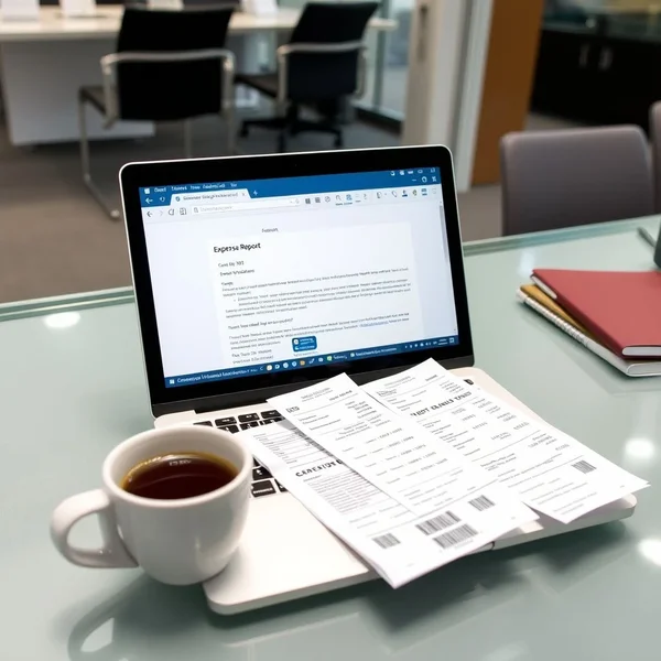 Een afbeelding die laat zien hoe je een Expense Report Submission-email schrijft