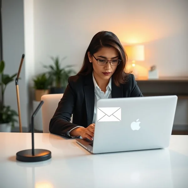 Image showing a person writing a Promotion Discussion Request Email