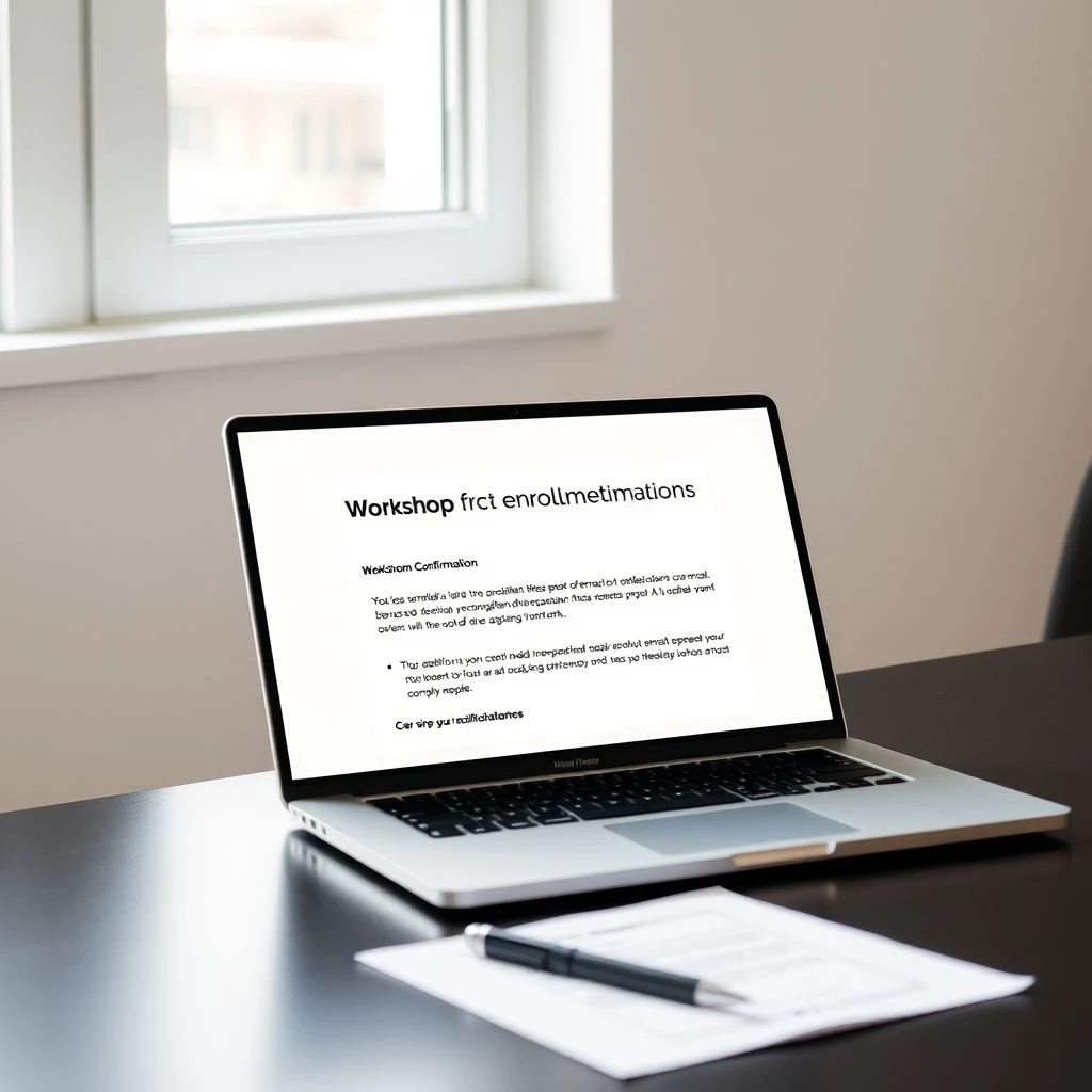 Hoe schrijf je een Workshop Enrollment Confirmation Email die professioneel en duidelijk is