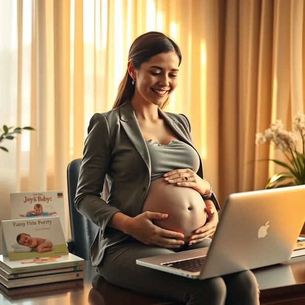 A person writing a Parental Leave Policy Inquiry Email on their computer