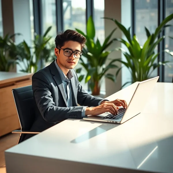 Image showing a person writing a Promotion Discussion Request Email