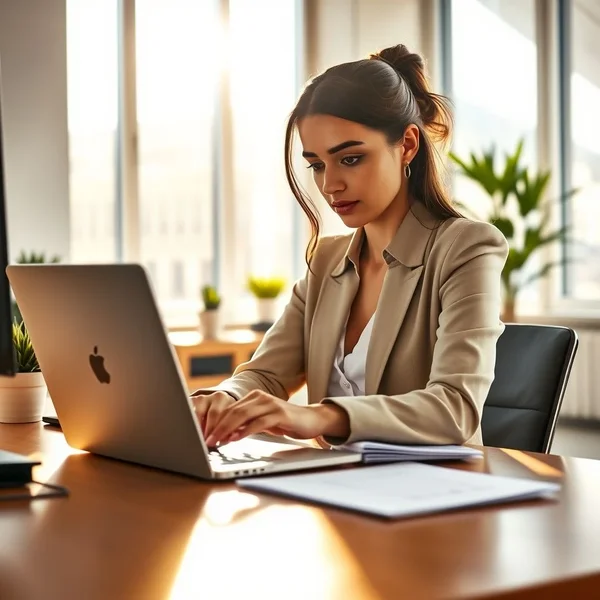 A person writing a Parental Leave Policy Inquiry Email on their computer