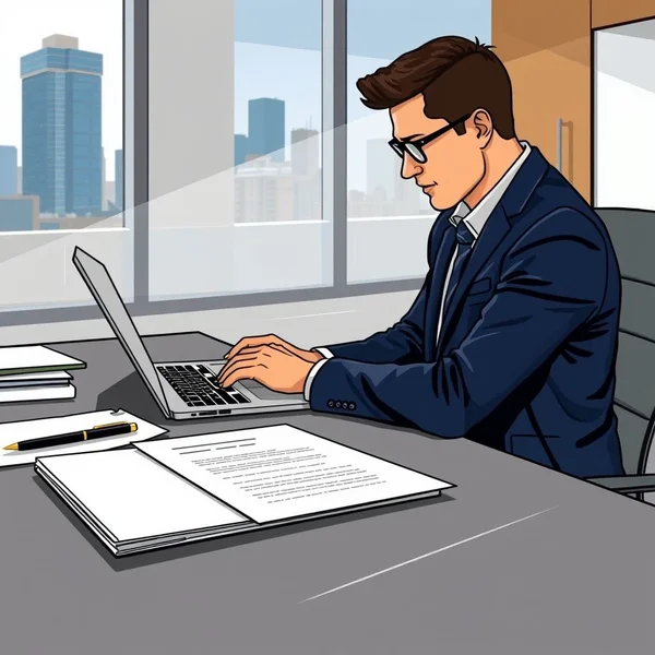 An image showing a person writing an Employment Verification Letter Request Email on a laptop.