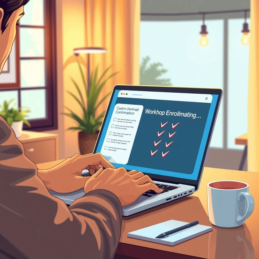 كيفية كتابة بريد إلكتروني لتأكيد التسجيل في ورشة العمل Workshop Enrollment Confirmation باحتراف