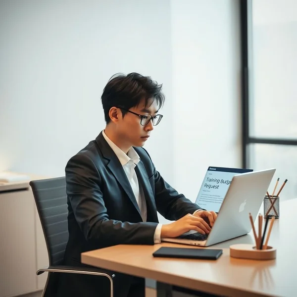 An illustration showing how to write a Training Budget Request Email