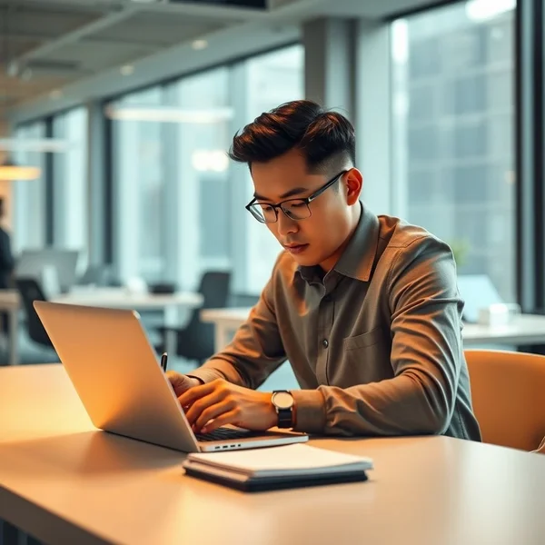 Image showing a person writing a Promotion Discussion Request Email