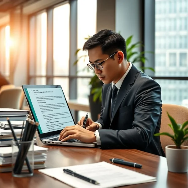 An image showing a person writing an Employment Verification Letter Request Email on a laptop.