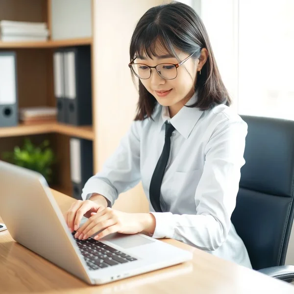A person writing a Parental Leave Policy Inquiry Email on their computer