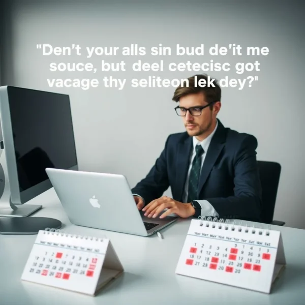 Image d’une personne rédigeant un e-mail de Vacation Request Denial