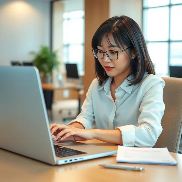 Image of a person writing a Vacation Request Denial Email